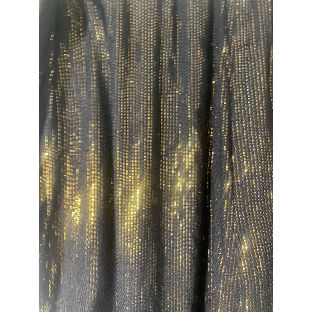 Vintage Sheer Metallic Gold Stripe Pull On Glam Pants S Disco Rock Festival - Picture 8 of 9